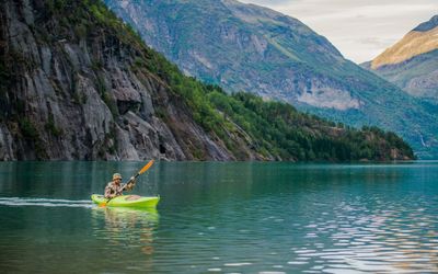 Canoeing on Lake Nisser